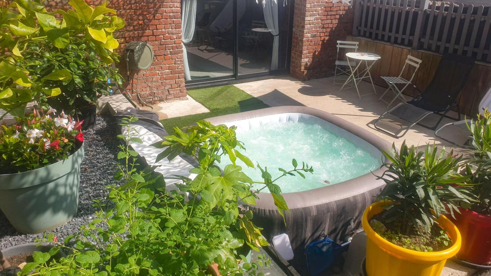 Gary Suite - Studio Cosy, Spa Et Jardin Privatif A 4 Min De Cambrai Awoingt Luaran gambar