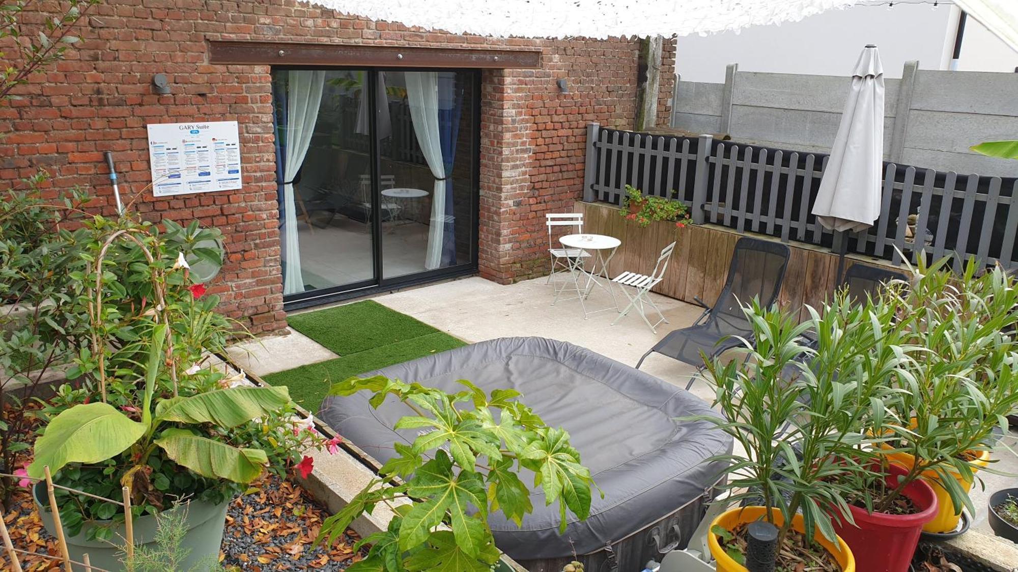 Gary Suite - Studio Cosy, Spa Et Jardin Privatif A 4 Min De Cambrai Awoingt Luaran gambar